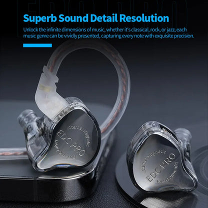 KZ EDC Pro HiFi In-Ear Ακουστικά με Μικρόφωνο – 3.5mm, Αποσπώμενο Καλώδιο & Dynamic Driver