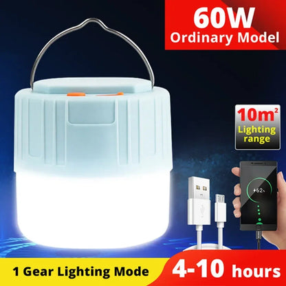 🏕️🔦 Φορητό Φως Camping με Power Bank & LED – Αδιάβροχο, Επαναφορτιζόμενο με Solar + USB 🌞⚡