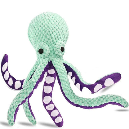 🐙 Pet Plush Octopus Toy – Διαδραστικό Λούτρινο Χταπόδι με Ήχο | Ανθεκτικό & Απαλό Παιχνίδι για Σκύλους & Κουτάβια