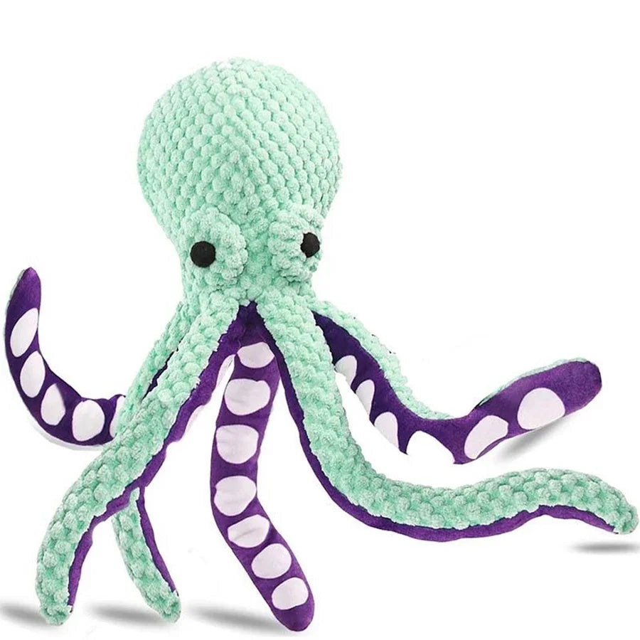 🐙 Pet Plush Octopus Toy – Διαδραστικό Λούτρινο Χταπόδι με Ήχο | Ανθεκτικό & Απαλό Παιχνίδι για Σκύλους & Κουτάβια