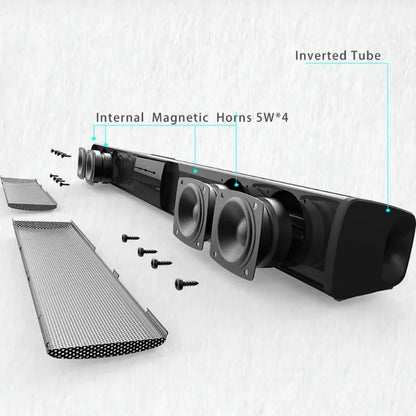 🎵 Soundbar Ηχείo Bluetooth 5.3 – Stereo Surround για Οικιακό Σινεμά με Τηλεχειριστήριο 🎬
