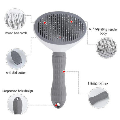 🐾🧼 Pet Hair Remover Brush – Χτένα Περιποίησης & Αποτρίχωσης για Σκύλους & Γάτες με Ανοξείδωτες Βελόνες ✂️🐶🐱 Αφαιρεί εύκολα νεκρές τρίχες, κόμπους & σκόνη – ενώ κάνει απαλό μασάζ στο δέρμα του κατοικιδίου σου!