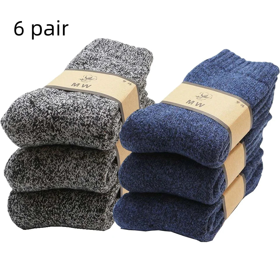 🧦❄️ Ανδρικές Χειμερινές Κάλτσες Merino Wool – Extra Ζεστές & Αντιπαγωτικές (3 Ζευγάρια)