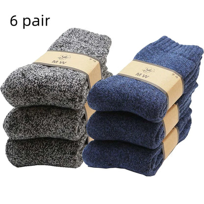 🧦❄️ Ανδρικές Χειμερινές Κάλτσες Merino Wool – Extra Ζεστές & Αντιπαγωτικές (3 Ζευγάρια)