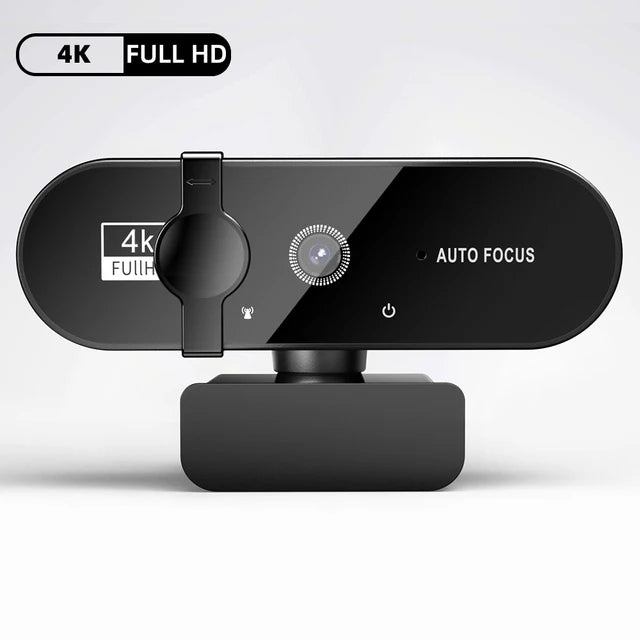 🎥💻 4K/2K/1080P USB Webcam – Με Autofocus, Μικρόφωνο & 360° Περιστροφή 🔊✨