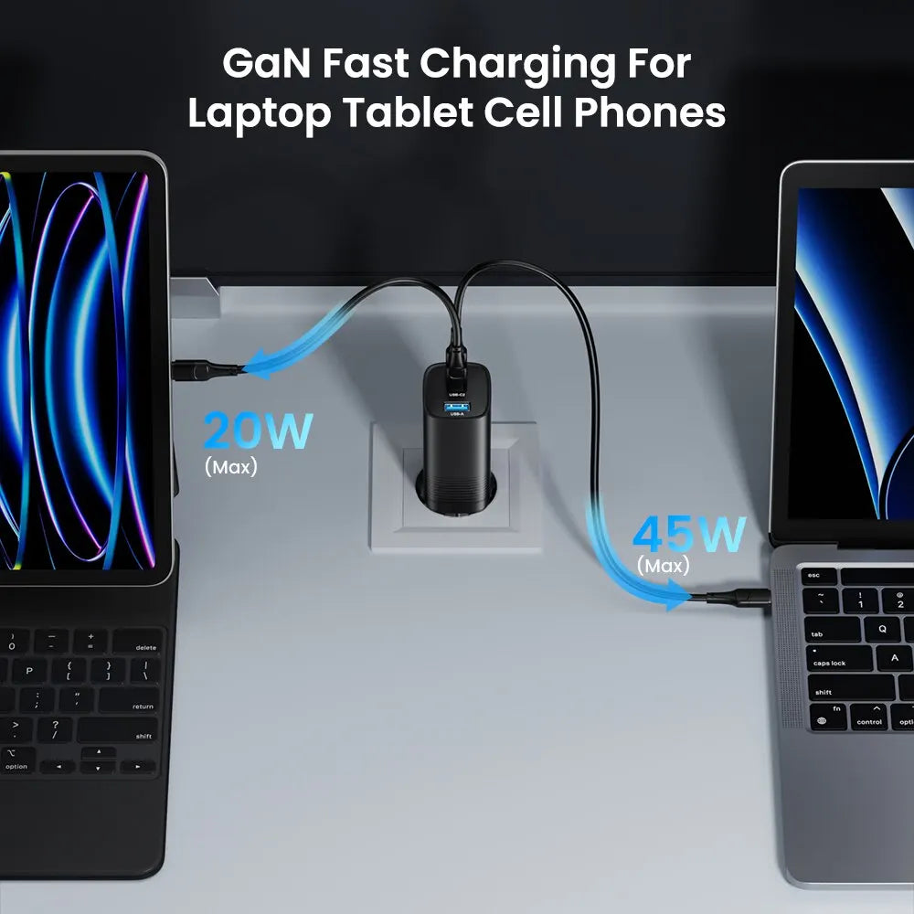 ⚡🔌 ASOMETECH GaN Φορτιστής 65W – 3 Θύρες USB-C & USB-A, PD/QC4.0, PPS για Laptop, MacBook, iPhone & Samsung 🚀