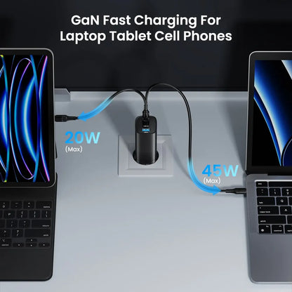 ⚡🔌 ASOMETECH GaN Φορτιστής 65W – 3 Θύρες USB-C & USB-A, PD/QC4.0, PPS για Laptop, MacBook, iPhone & Samsung 🚀
