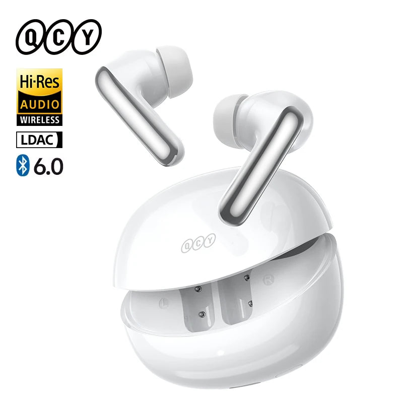 🎧 QCY MeloBuds N60 – Bluetooth 6.0 Earbuds με ANC, LDAC & 45H Αυτονομία