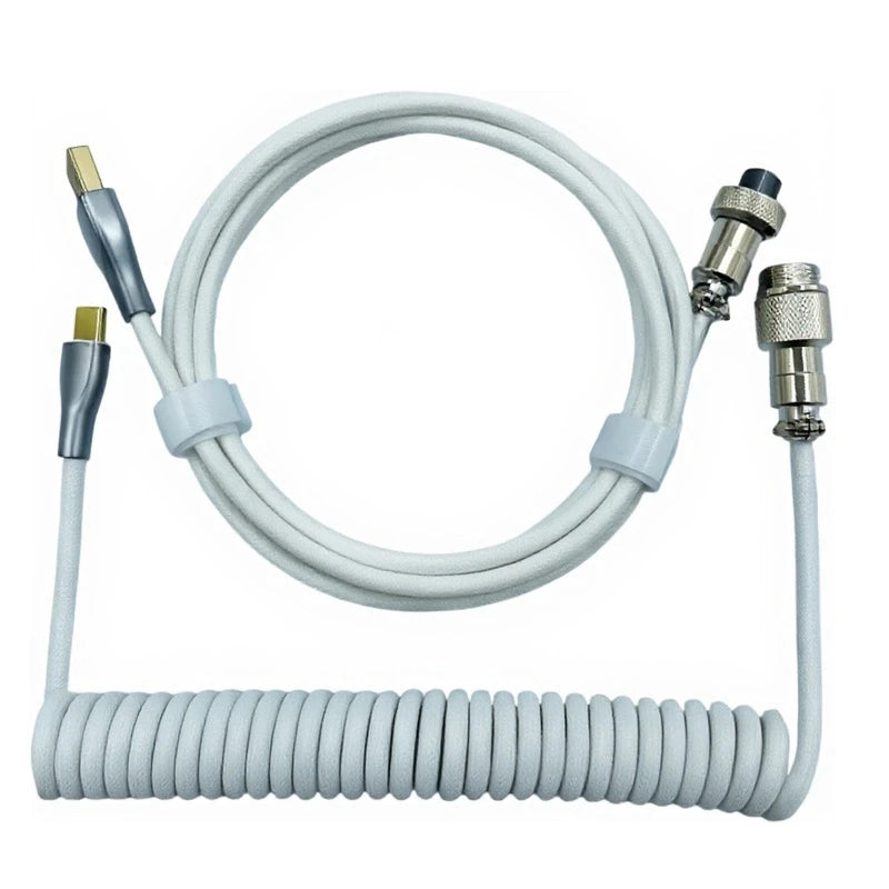 Mechanical Keyboard Coiled Cable USB Type-C με Aviator Connector (έως 3m)
