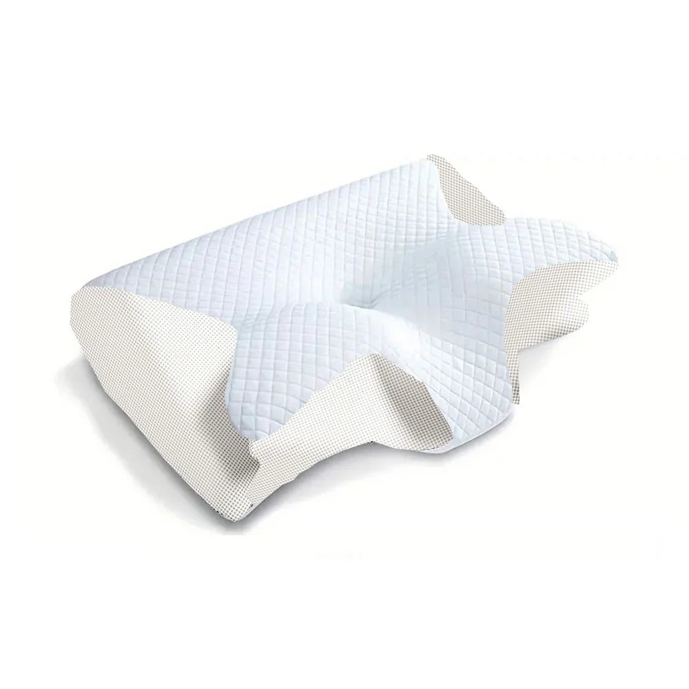 🛏️ 1pc Μαξιλάρι Memory Foam για Αυχένα – 2 σε 1 Εργονομικό Ορθοπεδικό Μαξιλάρι