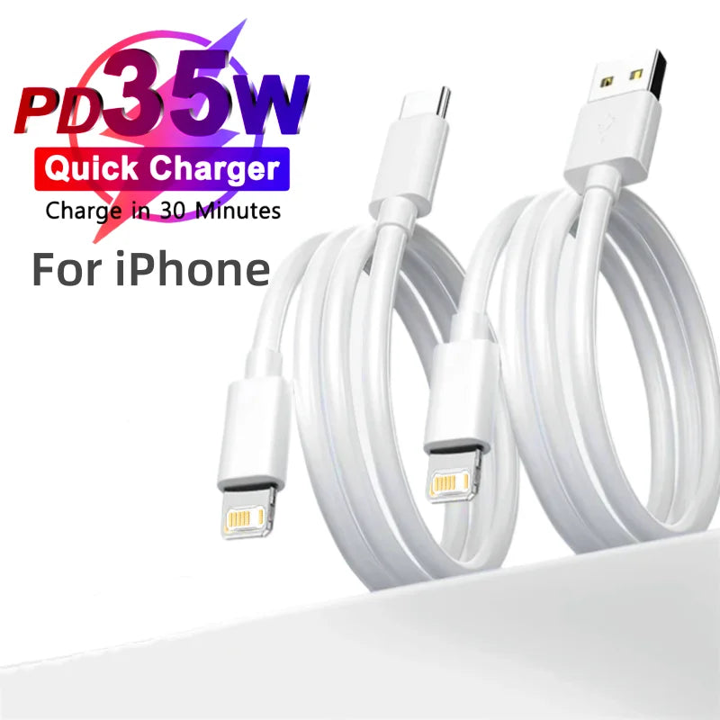 🔌⚡ PD 35W USB-C Καλώδιο Φόρτισης – Fast Charging για iPhone 14/13/12/11/XS/XR/8/7 📱✨