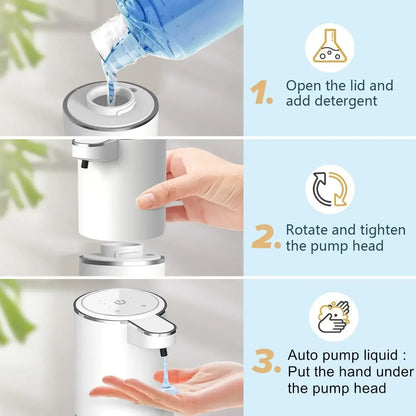 🧼 Automatic Touchless Soap Dispenser – Αυτόματος Dispenser Σαπουνιού με Αισθητήρα Υπερύθρων & USB Φόρτιση