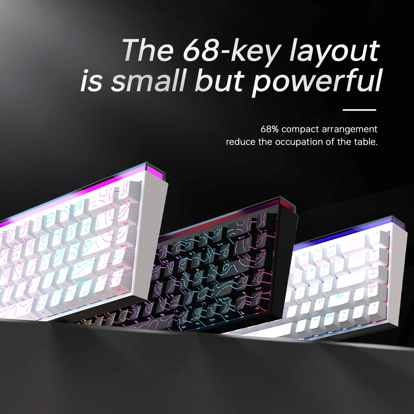 ⌨️🔥 Ajazz Nacodex NK68 Mechanical Keyboard – 68 Keys RGB (Wired) 🎮💼