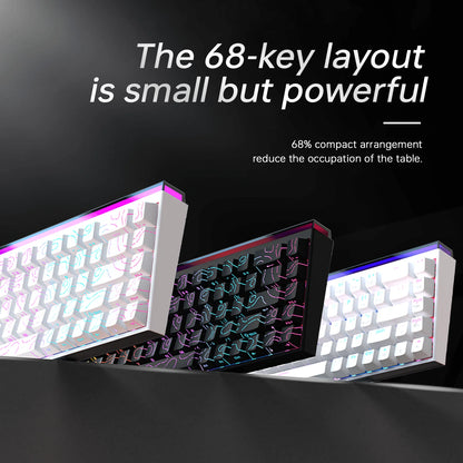 ⌨️🔥 Ajazz Nacodex NK68 Mechanical Keyboard – 68 Keys RGB (Wired) 🎮💼