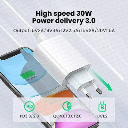⚡ Apple Original 30W Type-C Γρήγορος Φορτιστής – PD Fast Charge Η αυθεντική λύση φόρτισης της Apple για γρήγορη και ασφαλή τροφοδοσία των συσκευών σου! 🍏🔋