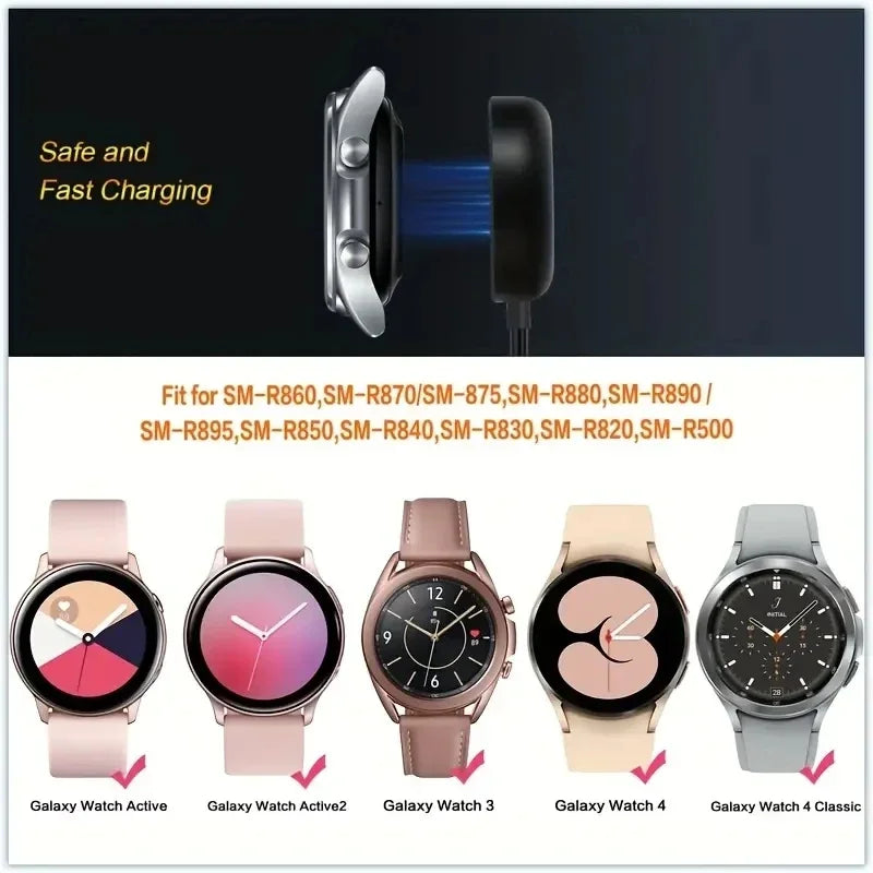 ⚡⌚ Magnetic Wireless Charger 🚀 (USB-A/Type-C – Galaxy Watch Series)