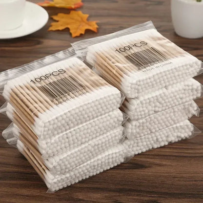 👶✨ Baby Cotton Swabs – Διπλής Όψης Μπατονέτες Καθαρισμού (5x100τμχ) 🎯