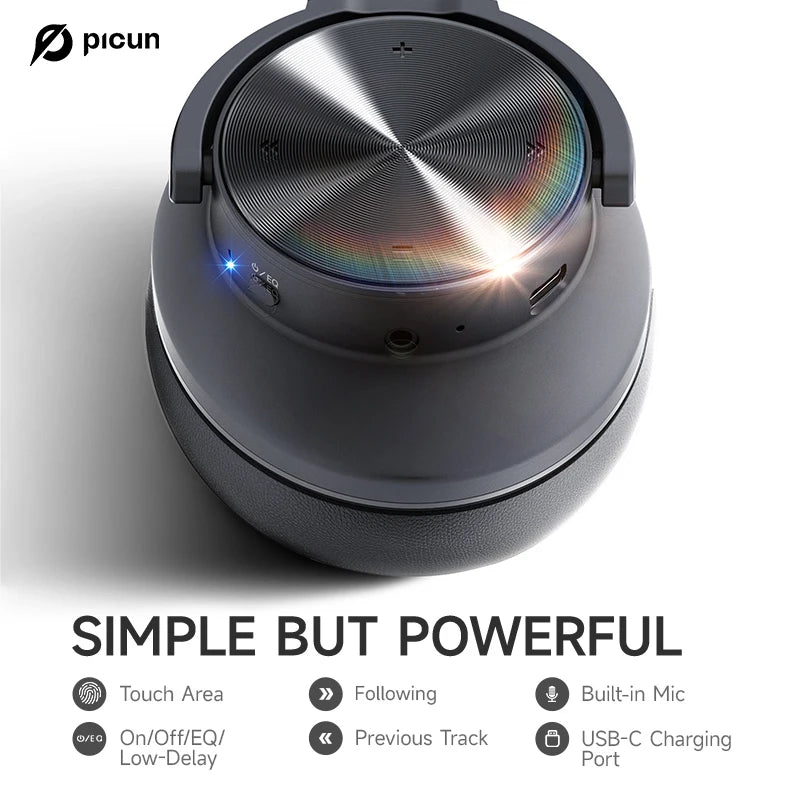 🎧 Picun B8 Bluetooth Headphones – 120 Hours Battery & Low Latency Gaming Mode