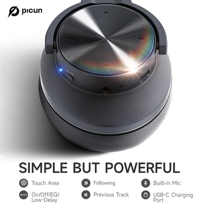 🎧 Picun B8 Bluetooth Headphones – 120 Hours Battery & Low Latency Gaming Mode