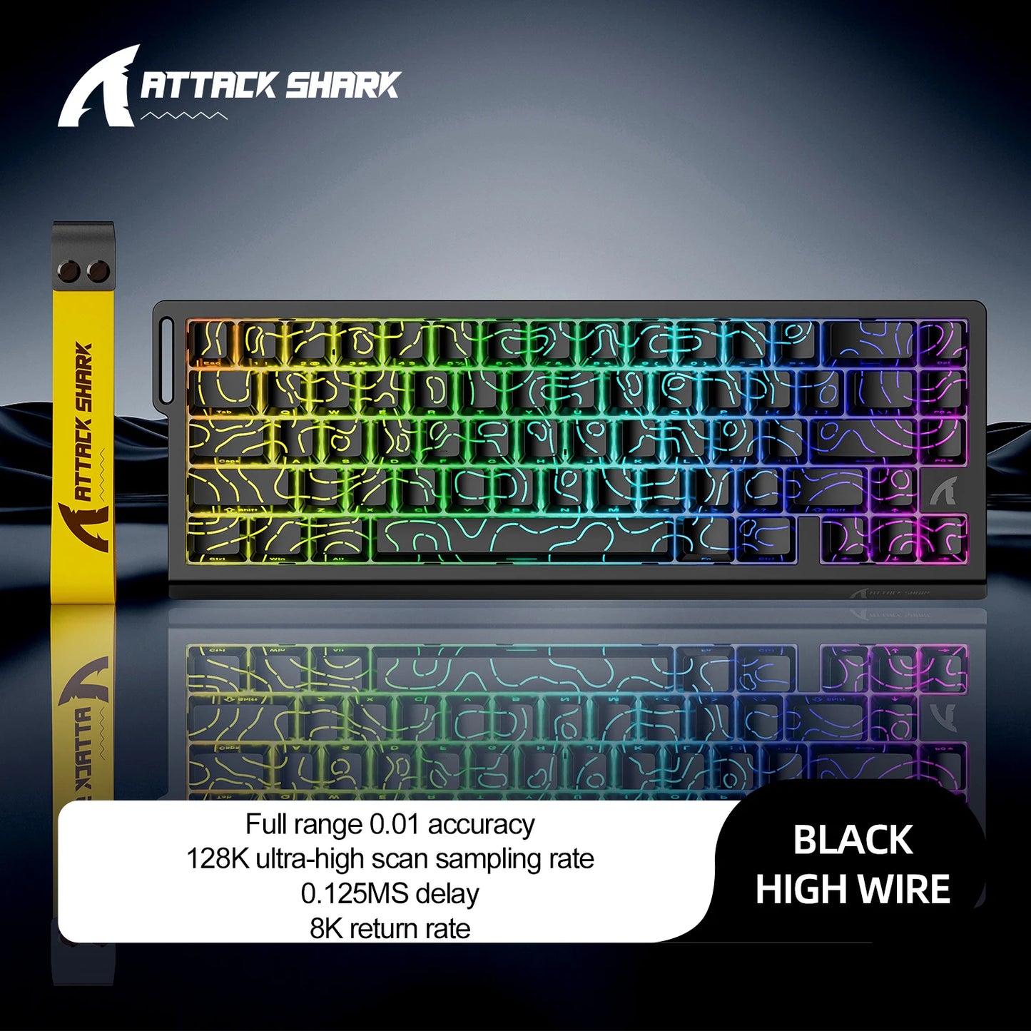 ⌨️⚡ ATTACK SHARK X68HE – Ενσύρματο Μαγνητικό Gaming Keyboard με 0.01mm Rapid Trigger, 8000Hz Polling Rate & RGB 16.8M 🎮✨