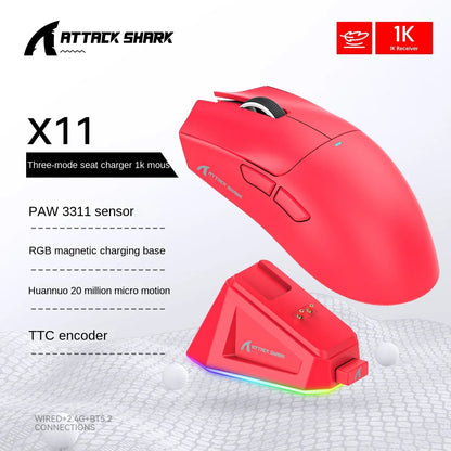 🎮🦈 Attack Shark X11 Triple Mode Gaming Mouse – Απόλυτη ελευθερία, ταχύτητα και στυλ στο χέρι σου!