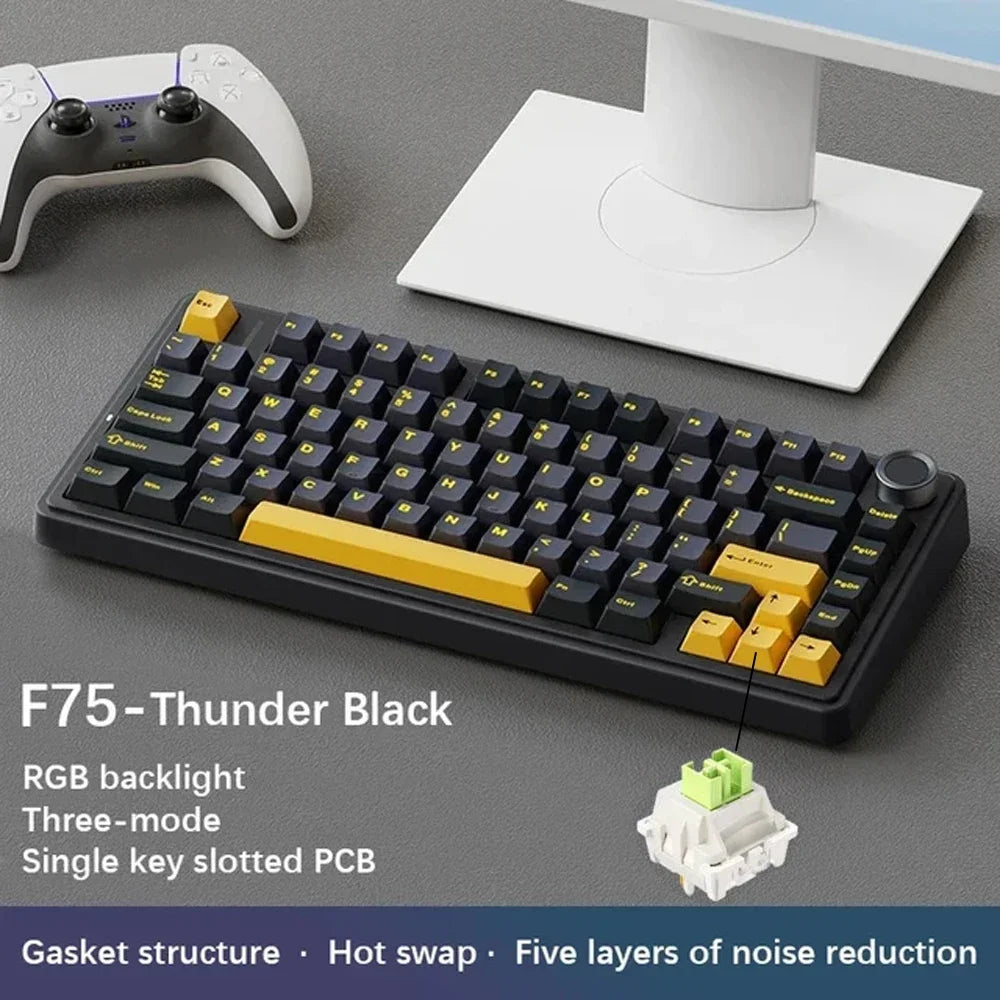AULA F75 Gaming Mechanical Keyboard RGB – 75% Wireless Layout