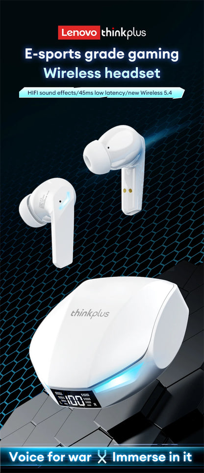 🎧 Lenovo XT53 Ασύρματα Bluetooth 5.4 Earbuds – Gaming Mode, LED Display & Αυτονομία έως 26 Ώρες