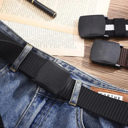 👖🪢 Unisex Tactical Ζώνη – Outdoor Casual Canvas & Nylon Belt 🎯 Μεταλλ-Free Ζώνη για Παντελόνια, Jeans & Σπορ