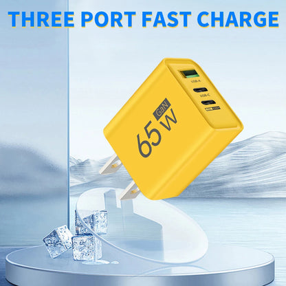 ⚡🔋 65W GaN USB PD Charger – Φορτιστής 3 Θυρών για Γρήγορη Φόρτιση 📱💻