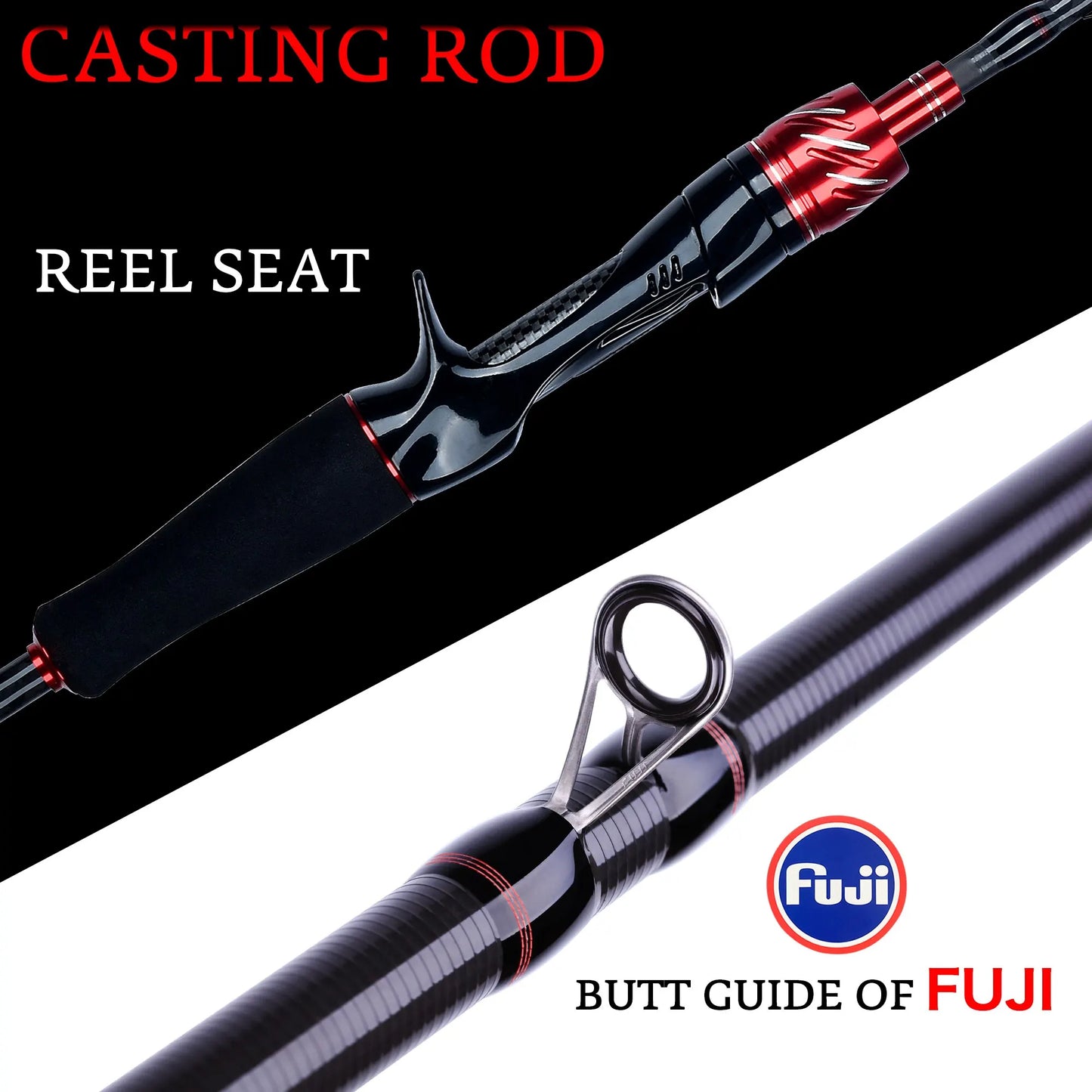 🎣 BIUTIFU Traveller Spinning & Casting Rod – Ανθεκτικό Καλάμι Ψαρέματος Carbon με FUJI Guides 🌊