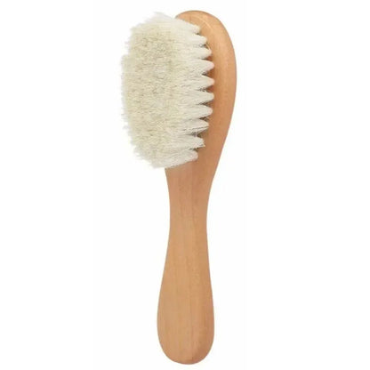 🍼✨ Baby Beech Wood Brush & Comb 🚀 (Με Μαλακό Μαλλί – Για Νεογέννητα)