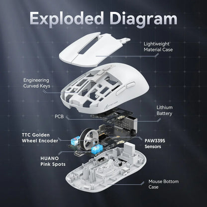 🎮 Attack Shark X6 Bluetooth Gaming Mouse – PAW3395 Sensor, RGB, Macro, Tri-Mode