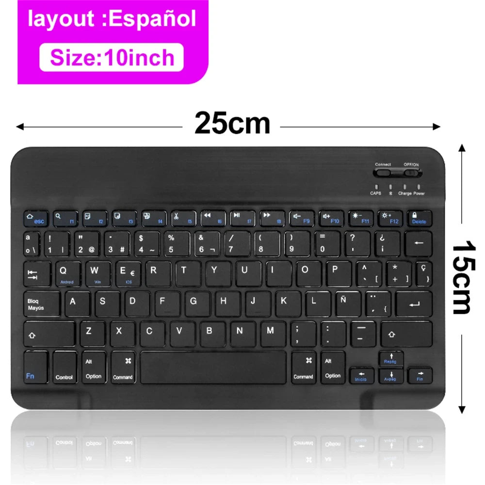 ⌨️🖱️ Bluetooth Wireless Keyboard & Mouse – Συμβατό με iOS, Android, Windows & iPad ✨