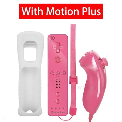 🎮 Wireless Remote Controller + Nunchuck for Nintendo Wii / Wii U | Built-in Motion Plus & Bluetooth | Vibration & Speaker | 3rd Party Controller
