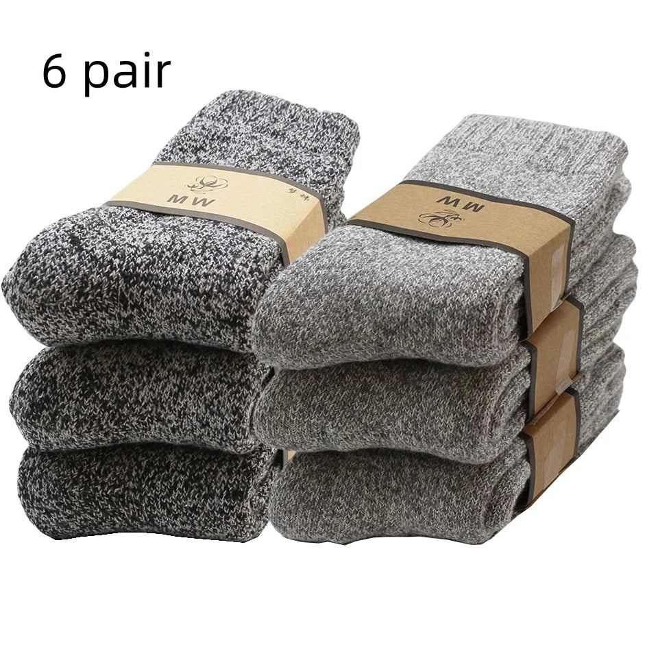 🧦❄️ Ανδρικές Χειμερινές Κάλτσες Merino Wool – Extra Ζεστές & Αντιπαγωτικές (3 Ζευγάρια)