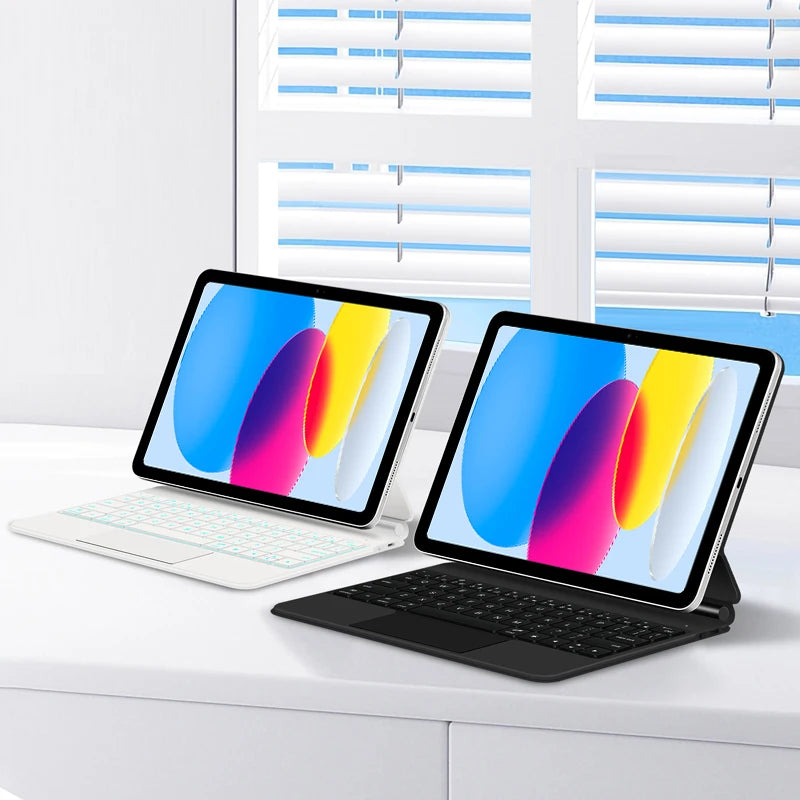 💻✨ Magic Keyboard Case με Backlight & Touchpad για iPad 10th & iPad A16 11th Gen (2025) ✨📱