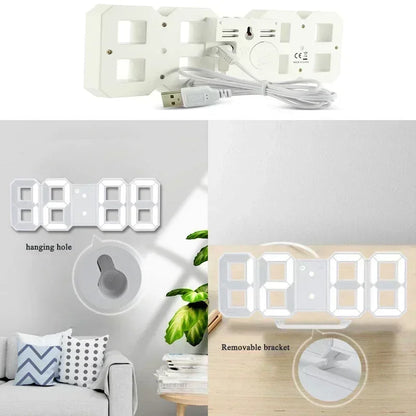 ⏰✨ Electronic Digital LED Wall Clock – Μοντέρνο Ρολόι Τοίχου & Γραφείου με Ξυπνητήρι 🖥️