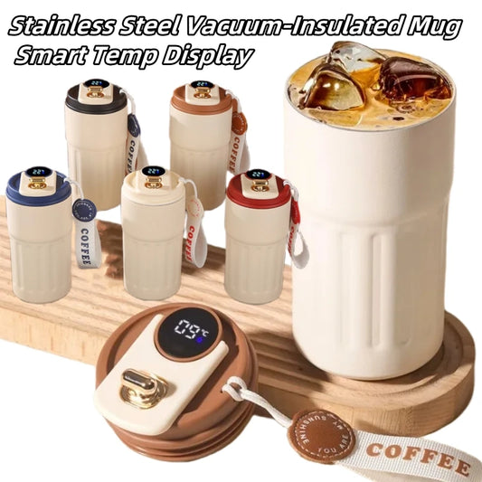 ☕ 450ml Smart Thermos Mug | Ανοξείδωτο Θερμός με Οθόνη Θερμοκρασίας | Ιδανικό για Καφέ, Τσάι & Ταξίδια