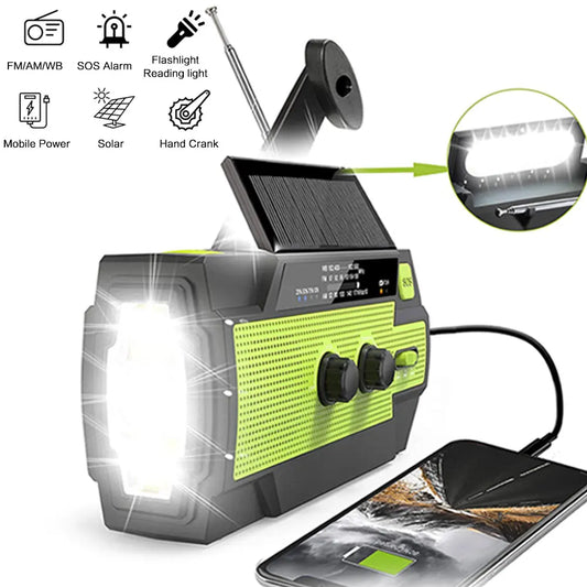 📻🔋 Portable Survival Radio with Solar Charging & Hand Crank – Solar / Hand Crank Emergency Radio 🔋📻