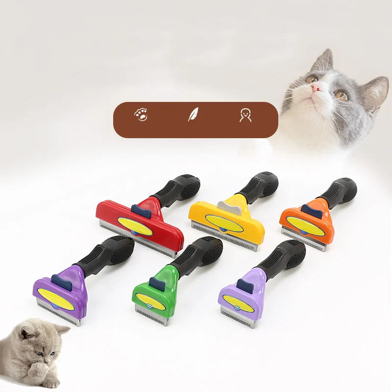 🐾 Βούρτσα Περιποίησης & Αφαίρεσης Τριχών – Cat & Dog Grooming Brush | Εργαλείο Καθαρισμού για Γάτες & Σκύλους
