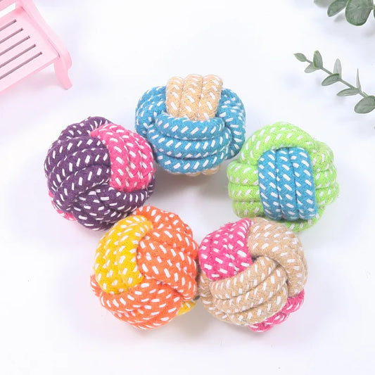 Mini Dog Rope Toy 🐶🪢 | Cotton Ball for Chewing 🦷 | Interactive & Tooth-Friendly ✅ | For Small & Large Dogs 🐕🐾