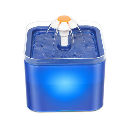 2L Pet Water Fountain 🐾💧 | LED Light ✨ | USB Powered 🔌 | Recirculating Filter ♻️ | For Cats & Dogs 🐶🐱