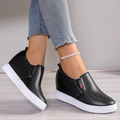 👟✨ Γυναικεία Λευκά Sneakers με Κρυφό Τακούνι – Στυλ & Άνεση σε Κάθε Βήμα! ✨👟