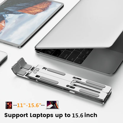 💻🔧 Foldable Metal Laptop Stand – Ρυθμιζόμενη & Αναδιπλούμενη Βάση Laptop 🎯