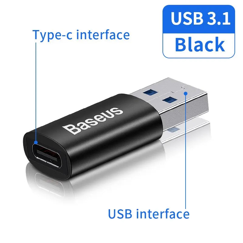 🔌 Baseus USB OTG Data Transfer Adapter – Type-C Female to USB Male Converter