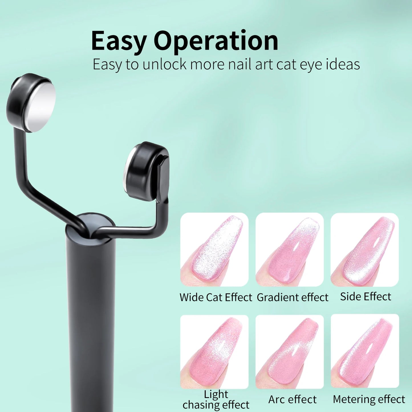 🧲✨ Y-Shaped Magnetic Stick – Cat Eye Nail Art Tool 3 σε 1 για Εντυπωσιακό Μανικιούρ 🎯