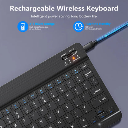 ⌨️🖱️ Bluetooth Wireless Keyboard & Mouse – Συμβατό με iOS, Android, Windows & iPad ✨