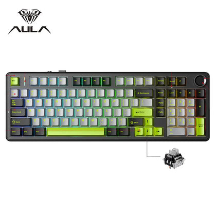 ⌨️🎮 AULA F99PRO Gaming Keyboard – Pro-Level Εμπειρία Πληκτρολόγησης με 3 Τρόπους Σύνδεσης & Gasket Design!