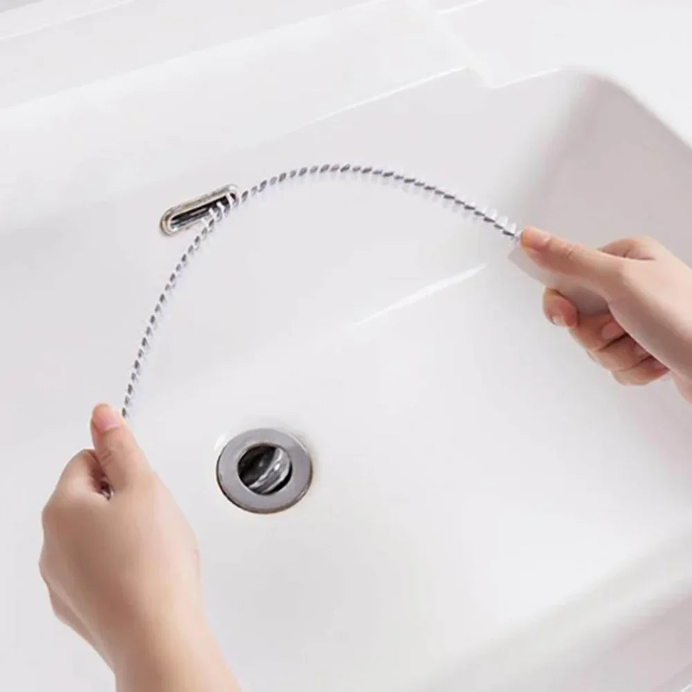 🧹🚰 Βούρτσα Καθαρισμού Αποχέτευσης Νεροχύτη – Ευέλικτο Εργαλείο για Μπάνιο & Κουζίνα ✨
