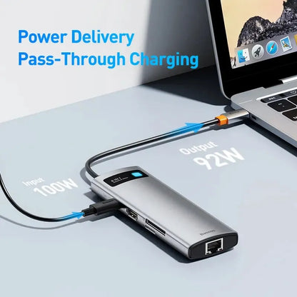 Baseus StarJoy 8-in-1 USB-C Hub – 4K@60Hz | Ethernet | PD 100W
